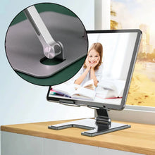 Tablet Stand Metal Alloy Adjustable Bracket, Suitable For tablet Computers for Desk Ergonomic Foldable Metal Tablet Holder/Tablets/Mobile Phones - justgrabit.in | Just Grab It