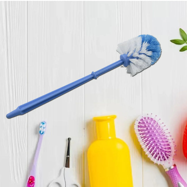 Plastic Round Toilet Cleaner Brush Plastic Bathroom Cleaner - Round Hockey Stick Shape Toilet Brush - justgrabit.in | Just Grab It