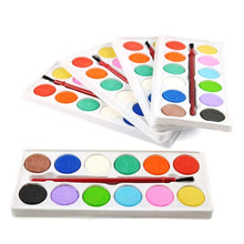 Painting Water Color Kit - 12 Shades and Paint Brush (13 Pcs) - Justgrabit Inc.