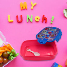Cartoon Printed Plastic Lunch Box With Inside Small Box & Spoon for Kids, Air Tight Lunch Tiffin Box for Girls Boys, Food Container, Specially Designed for School Going Boys and Girls - justgrabit.in | Just Grab It