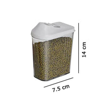 Plastic Easy Flow Storage Jar with Lid (750ml, Set of 6) - Justgrabit Inc.