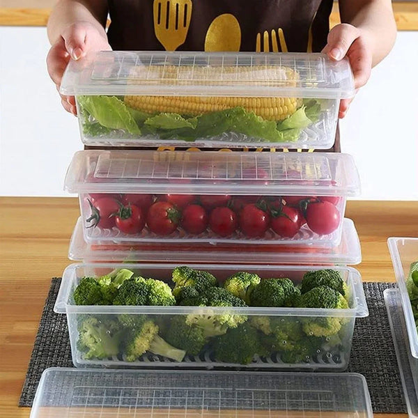 Vegetables & Fruits Freezer Storage Container (PACK OF 6PC 1500ML) - justgrabit.in | Just Grab It