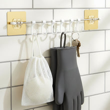 Wall Mounted Adhesive Kitchen Utility Hook Rack (1 Set) - justgrabit.in | Just Grab It