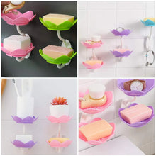 Double Layer Flower Self Draining Soap Dish Holder, Bathroom Shower Soap Holder Dish Storage Plate Tray for Bathroom, Kitchen, Bathtub - justgrabit.in | Just Grab It