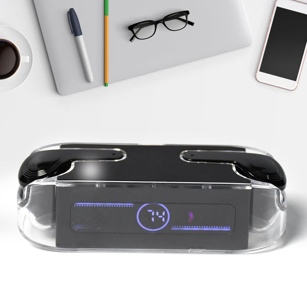 M12 Max Wireless Earbuds, Black Touch Control Bluetooth - justgrabit.in | Just Grab It