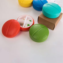 Portable Round Shape 4 Compartments Pill Box (1 Pc) - justgrabit.in | Just Grab It