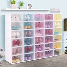 1 Layer Plastic Shoes Storage Box, Stackable Shoe Storage (1 pc / 32x21x12 CM) - justgrabit.in | Just Grab It