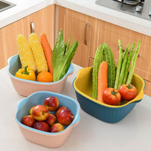 Plastic Washing Bowl & Strainer Basket for Kitchen Use - justgrabit.in | Just Grab It