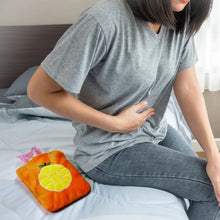 Orange small Hot Water Bag with Cover for Pain Relief, Neck, Shoulder Pain and Hand, Feet Warmer, Menstrual Cramps. - Justgrabit Inc.