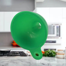 Silicone Funnel For Pouring Oil, Sauce, Water, Juice And Small Food - Grains (1 Pc Green) - Justgrabit Inc.