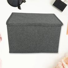 Small Foldable Storage Box With Lid And Handles, Cotton And Linen Storage Bins And Baskets Organizer For Nursery, Closet, Bedroom, Home (28×20×16 Cm / 1 pc) - Justgrabit Inc.