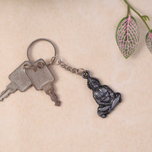 Premium Spiritual Hanuman Ji Sitting Pose Metal Keychain (1 Pc) - justgrabit.in | Just Grab It