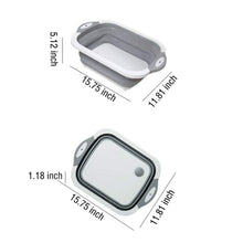 COLLAPSIBLE CUTTING BOARD WITH DISH TUB BASKET For Kitchen Use ( 1 Pcs ) - justgrabit.in | Just Grab It
