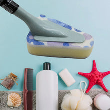 Triangular Sponge Brush – Long Handle Multipurpose Kitchen & Bathroom Cleaning Tool - justgrabit.in | Just Grab It