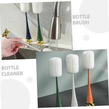 Multifunctional Silicone Bottle Cleaning Foam Brush with Plastic Long Handle (1 Pc) - justgrabit.in | Just Grab It