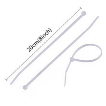 3.2x200 MM Nylon Self Locking Cable Ties, Heavy Duty Strong Zip Wire Tie. Pack of 100 - Black. - Justgrabit Inc.