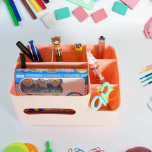 6 - Compartment Desk Organizer – Multi - Function Storage for Tissue, Stationery, Remote & Mobile (Home/Office) - Justgrabit Inc.