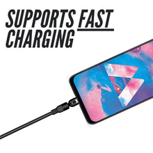 3 in 1 Magnetic USB Charging Cable | USB - c Android and Lightning with Extra Protecting Nylon| Strong Magnetic Cable with Full Rotation Support Fast Charging - Justgrabit Inc.