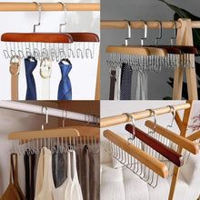 Space Saving 8 Hooks Wooden Hangers (1 Pc) - justgrabit.in | Just Grab It