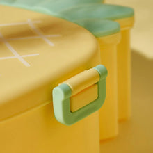 Kids Lunch Box Cute Pineapple Shaped Bento Box with Fork Spoon Snack Container Microwave Portable Office Lunch Box (1 Pc / With Spoon, Fork & Color Box) - Justgrabit Inc.
