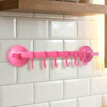 Multipurpose Wall - Mounted Plastic Hanging Rack (6 Hook, 1 Pc) - justgrabit.in | Just Grab It