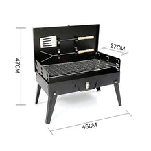 Stainless Steel Briefcase Style Barbecue Grill Toaster (Medium, Black) - justgrabit.in | Just Grab It