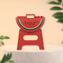 Mix Color Creative Thickening Folding Stool, Fruit Pattern Plastic Low Stool for Kindergarten Small Bench Hinge Handle Design,Learn Game Children's Kids Table Indoor Household Children's Chair Lightweight - justgrabit.in | Just Grab It