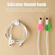 Thumb Cable Clips, Multi - Color Cord Organizer for Home, Office, Car (10 Pc Set) - Justgrabit Inc.