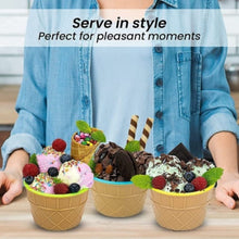 Ice Cream Waffle Bowl Set with Spoon – 2 Units - justgrabit.in | Just Grab It