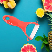 Kitchen Knife Set with Marble - Coated Blades & Red Handles (6 Pc) - justgrabit.in | Just Grab It