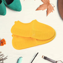 Yellow Non - Slip Silicone Rain Shoe Cover – Waterproof Foldable Anti - Skid (1 Pair) - justgrabit.in | Just Grab It