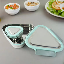 Ganesh Trinity 2 - Piece Stainless Steel Triangle Lunch Box Set - Justgrabit Inc.
