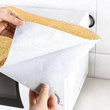 Oil Proof Sticker, Waterproof Self Adhesive Aluminum Foil Wallpaper (60 cm×200 Cm / Golden / 1 Pc) - justgrabit.in | Just Grab It