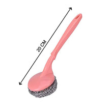 Scrubber with Handle for Kitchen and Utensil Cleaning and Hard Stains, - Justgrabit Inc.