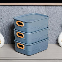 3 - Piece Plastic Multipurpose Storage Basket Bin Set with Handle (3 Pcs Set) - Justgrabit Inc.
