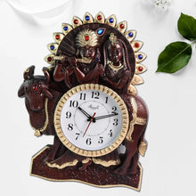 Analog Latest Stylish New Models Wall Clock with God Radha Kishan Frame - Justgrabit Inc.