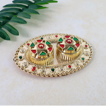 Meenakari Roli–Chawal Pooja Thali - (1 Pc / Mix design) - justgrabit.in | Just Grab It