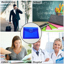 Transparent Document File Folder Multi - Color Button Closure File Bags (1 Pc / Mix Color) - justgrabit.in | Just Grab It