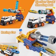 Large Truck Toys Include 2 Racing Cars+4 Ball, Light & Sounds (Battery Not Included) - justgrabit.in | Just Grab It