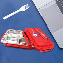 Cartoon Printed 4 Compartment Insulated Lunch Box Stainless Steel |Tiffin Box for Boys, Girls, School & Office Men for Microwave Freezer Safe Adult Children Food Container (1 Pc) - Justgrabit Inc.