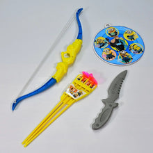 Plastic Archery Bow and Arrow Toy Set with single knife and 3pc Arrow and Target Board, - Justgrabit Inc.
