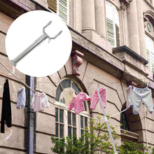 Stainless Steel Telescopic Pole Clothes Hooks Hanger (1 Pc / 155 cm) - justgrabit.in | Just Grab It