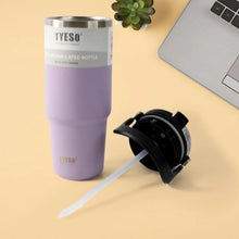 Stainless Steel Vacuum Insulated Coffee Cups Travel Mug With Straw, Tumbler (900 ML Approx / 1 Pc) - Justgrabit Inc.