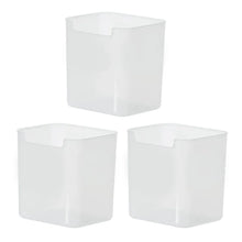 3Pcs Clear Plastic Organizer Storage Versatile Kitchen Drawer Organizer Tray for Desk, Makeup, Bathroom, Kitchen Pantry Cabinet - Justgrabit Inc.