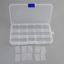 15 - Grid Clear Plastic Jewelry Organizer Box with Dividers (1 Pc) - Justgrabit Inc.