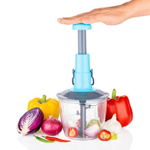 6 Blades Manual Hand - Press Vegetable Chopper (1100 ML / Mix Color) - justgrabit.in | Just Grab It
