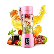 Portable Electric USB Juice Maker Juicer Bottle Blender, Grinder Mixer, 4 Blades Rechargeable Bottle (380 ML / Mix Color) - Justgrabit Inc.