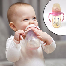 Plastic Baby Feeding Bottle with Handles & Straw (220 ML / 1 Pc) - justgrabit.in | Just Grab It
