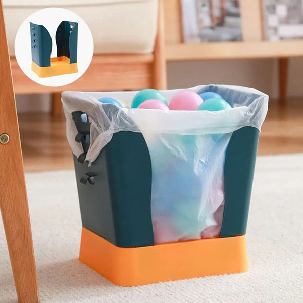 Expandable Trash Can (1 Pc): Plastic, Large Capacity, Kitchen & Bathroom - Justgrabit Inc.