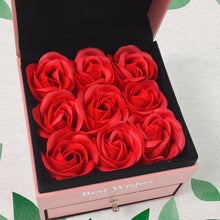 Preserved Eternal Rose Gift Box with Drawer & 9 Artificial Roses (1 Set) - justgrabit.in | Just Grab It